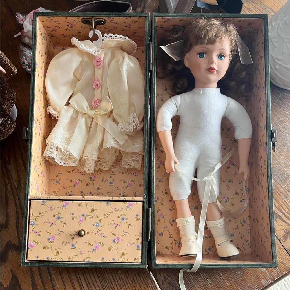 Beautiful Porcelain Doll with Box